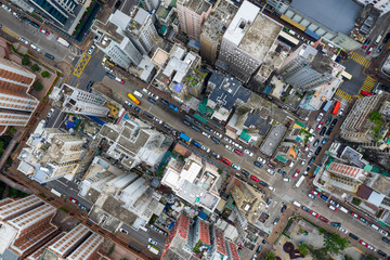 Fototapeta premium Aerial view of Hong Kong city