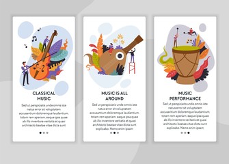 Fototapeta premium Classical and folk music performance web page templates
