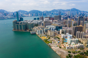 panoramic shot for the city in Hong Kong