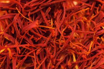 Fototapeta premium Saffron in macro closeup texture