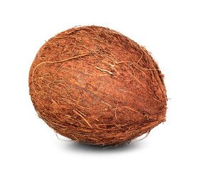 Coconut on isolated white background