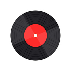 vinyl record music vector with vinyl record word