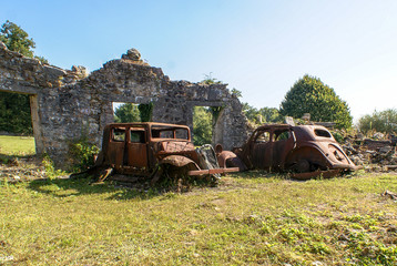Car in Oradour-sur-Glane