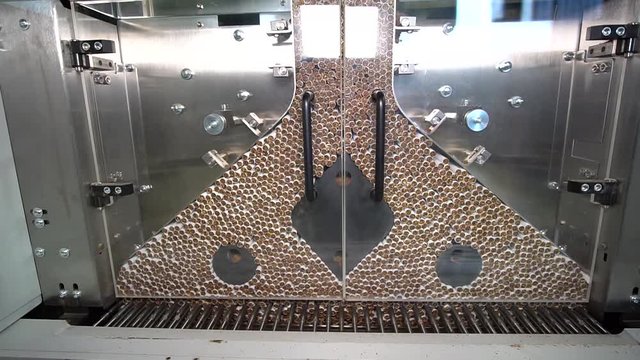 Cigarettes production line in a tobacco inductry factory