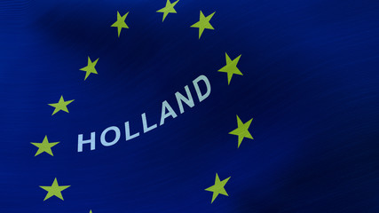 3D ILLUSTRATION of european election with Holland word