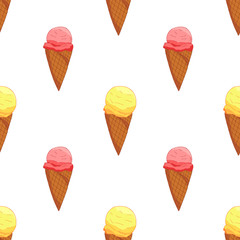 Colorful Ice cream seamless pattern