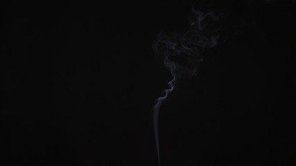 Emergence of a thin stream of smoke or steam vape. Cigarette smoke, beautiful and high-quality background animation