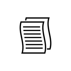 Paper Copy File, Document Flat Vector Icon