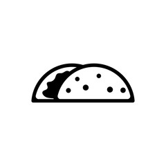 Taco, Mexican Dish Flat Vector Icon