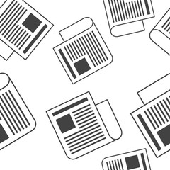 Vector news icon. Newspaper news pattern on a white background.