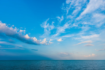 blue sky and white clouds.