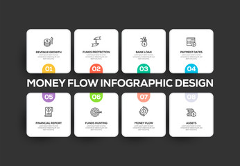 MONEY FLOW INFOGRAPHIC DESIGN