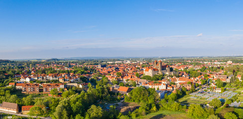 Fototapeta na wymiar Welterbestadt Quedlinburg Harz Luftbilder