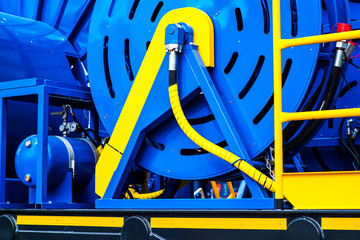 coiled tubing machine to work in the oil fields close up