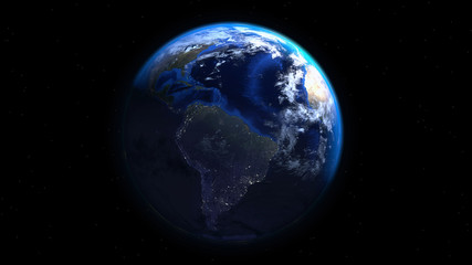 Obraz na płótnie Canvas Real Earth 3d Render