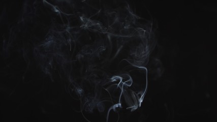 Emergence of a thin stream of smoke or steam vape. Cigarette smoke, beautiful and high-quality background animation