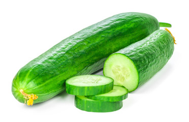 Cucumber isolated on white background