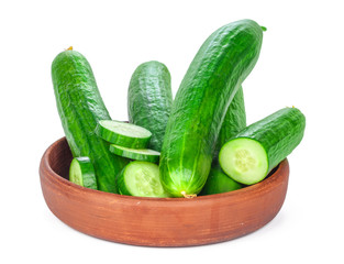 Cucumber isolated on white background