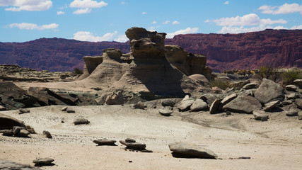 Formations of stones in Ischigualasto Park