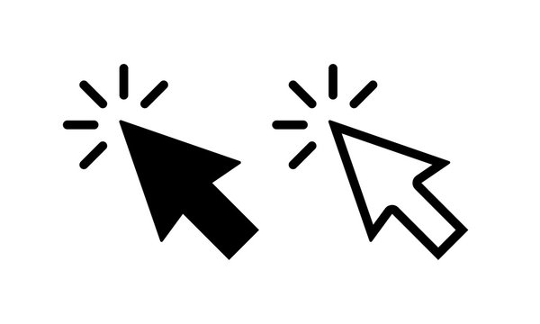 Cursor click icon symbol vector