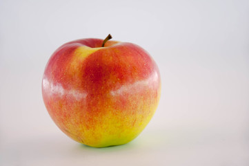 Red Apple on White Background