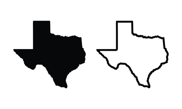 Texas Map Icon Vector