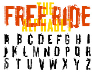 Offroad Lettering Free Ride © Double Brain