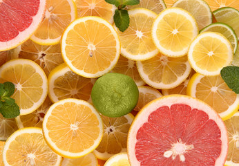 Fototapeta premium citrus slices background 
