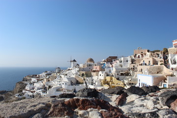 Fototapeta na wymiar oia village in santorini greece