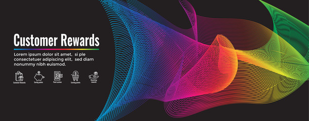 Customer Rewards Icon Set and Web Header Banner Design