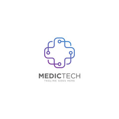 Medical Technology Logo Design Vector