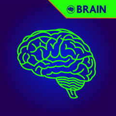 Creative Human Brain grand vector illustration.