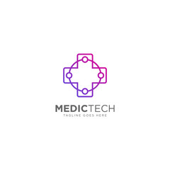 Medical Technology Logo Design Vector