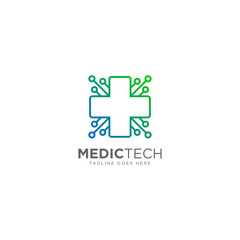 Medical Technology Logo Design Vector