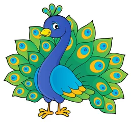 Cercles muraux Pour enfants Peacock theme image 1