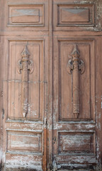 massive tall wooden double doors