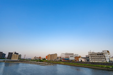 Obraz premium 東淀川 都市風景