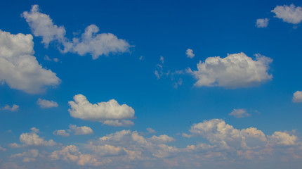 Beautiful photo of clouds in the blue sky, A flock of little clouds