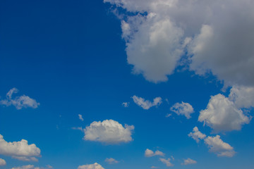 Beautiful photo of clouds in the blue sky, A flock of little clouds
