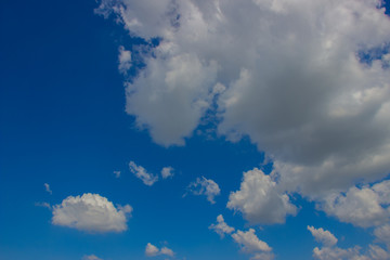 Beautiful photo of clouds in the blue sky, A flock of little clouds