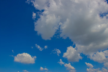 Beautiful photo of clouds in the blue sky, A flock of little clouds