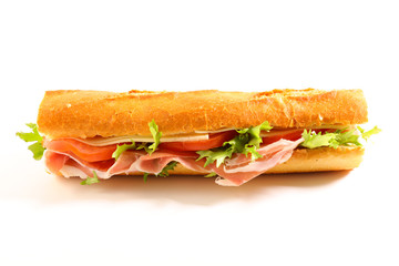 sandwich with ham, cheese and tomato