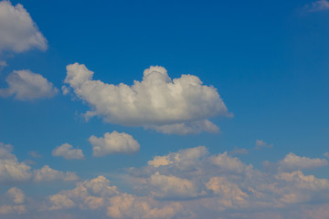 Beautiful photo of clouds in the blue sky, A flock of little clouds