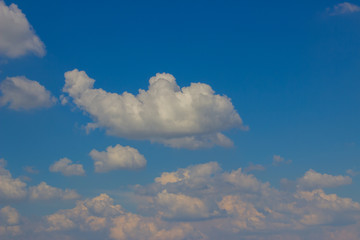 Beautiful photo of clouds in the blue sky, A flock of little clouds