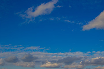 Beautiful photo of clouds in the blue sky, A flock of little clouds