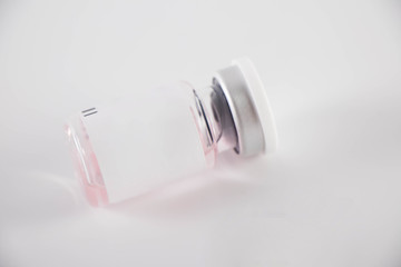 Botox medicine bottle on a white background