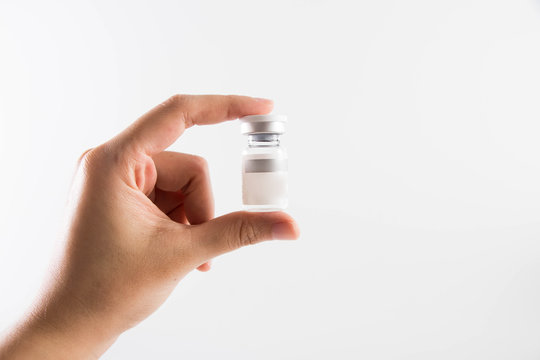 Botox Medicine Bottle On A White Background