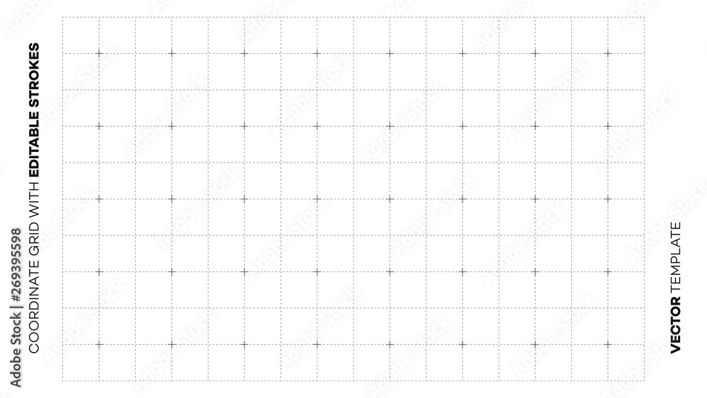 Wall mural abstract empty blueprint with editable outline strokes. vector template.