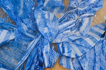 Detail of a Plastic Bag on a Beach