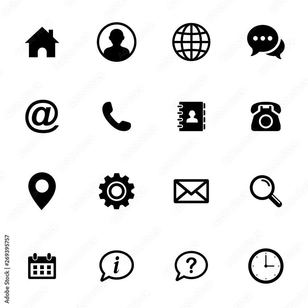 Poster web icon set. set of web icon symbol vector